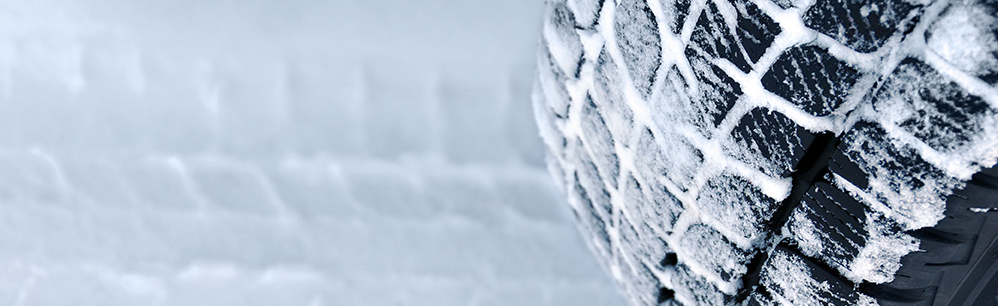 Snow covered tires