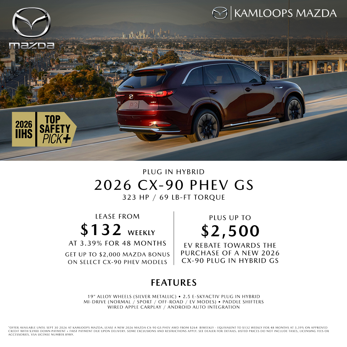 2026 Mazda CX-90 PHEV – Lease from $132 Weekly | Up to $2,500 Rebate 2026 Mazda CX-90 PHEV – Lease from $132 Weekly | Up to $2,500 Rebate